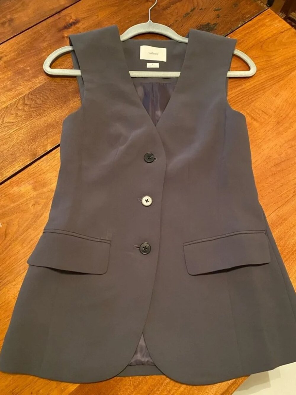 Aritzia Wilfred Yorkshire Vest | Charcoal | Size 2
